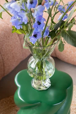 Vase en verre vert transparent 16,5x28,5cm Rhombic - &Klevering