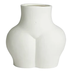 Vase femme en céramique blanc 22 x 23 cm Avaji - Nordal