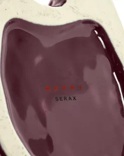 Vase hibou en grès aubergine 30cm Après Minuit - Serax