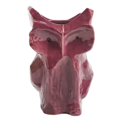 Vase hibou en grès aubergine 30cm Après Minuit - Serax