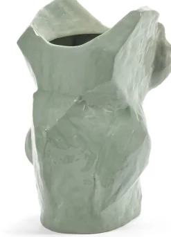 Vase hibou en grès bleu clair 30cm Après Minuit - Serax