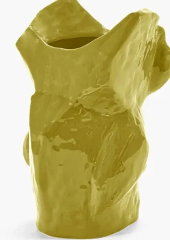 Vase hibou en grès jaune 30cm Après Minuit - Serax
