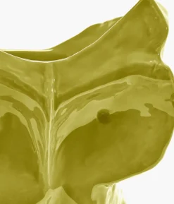 Vase hibou en grès jaune 30cm Après Minuit - Serax