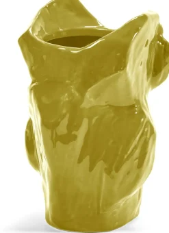 Vase hibou en grès jaune 23cm Après Minuit - Serax