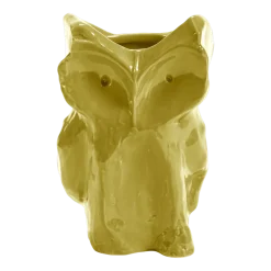 Vase hibou en grès jaune 23cm Après Minuit - Serax