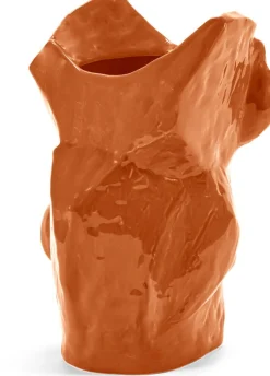 Vase hibou en grès orange 30cm Après Minuit - Serax