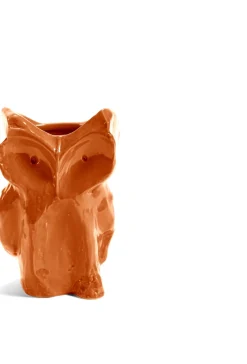 Vase hibou en grès orange 12cm Après Minuit - Serax