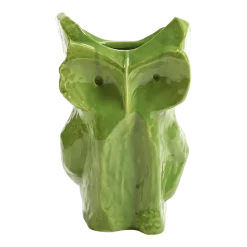 Vase hibou en grès vert 30cm Après Minuit - Serax