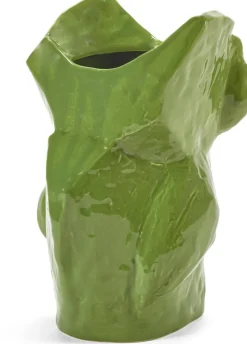 Vase hibou en grès vert 30cm Après Minuit - Serax