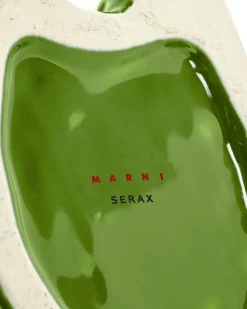 Vase hibou en grès vert 30cm Après Minuit - Serax