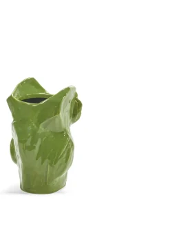 Vase hibou en grès vert 12cm Après Minuit - Serax