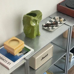 Vase hibou en grès vert 23cm Après Minuit - Serax
