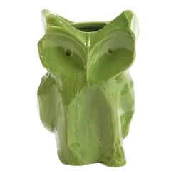 Vase hibou en grès vert 23cm Après Minuit - Serax