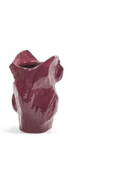 Vase hibou en grès violet aubergine 12cm Après Minuit - Serax