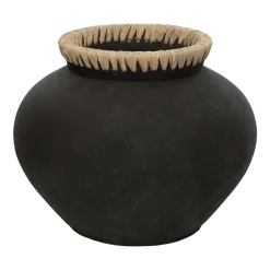 Vase L naturel noir Styly - Bazar Bizar