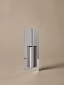 Vase mural en acier inoxydable poli 10x3,5x29cm Eddy - Ferm living