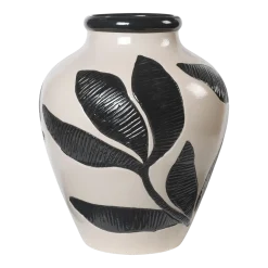 Vase peint à la main en céramique noir et gris 33x40cm Herbert - Broste Copenhagen