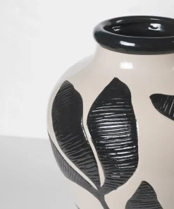 Vase peint à la main en céramique noir et gris 33x40cm Herbert - Broste Copenhagen