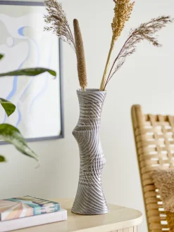 Vase Raheem Grès Gris - Bloomingville