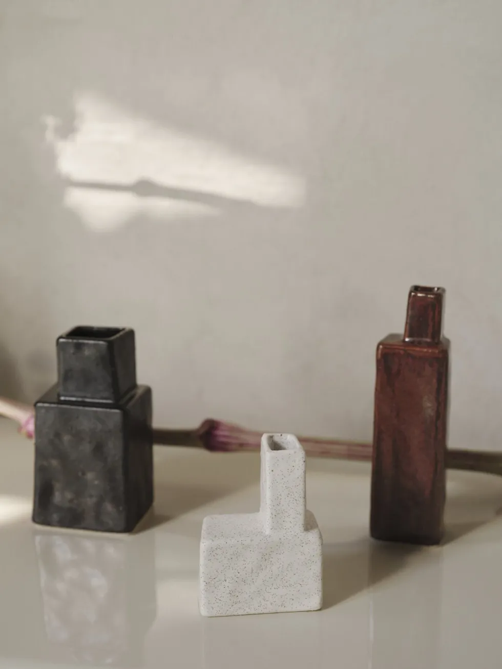 3 vases en céramique émaillée Koa - Ferm Living