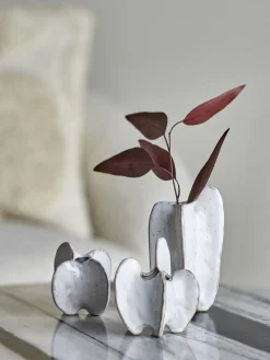 3 Vases en grès blanc Jayce - Bloomingville
