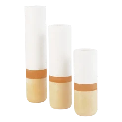 3 vases en roche saline jaune ocre 2,4 cm Labo - Studio Rosaroom
