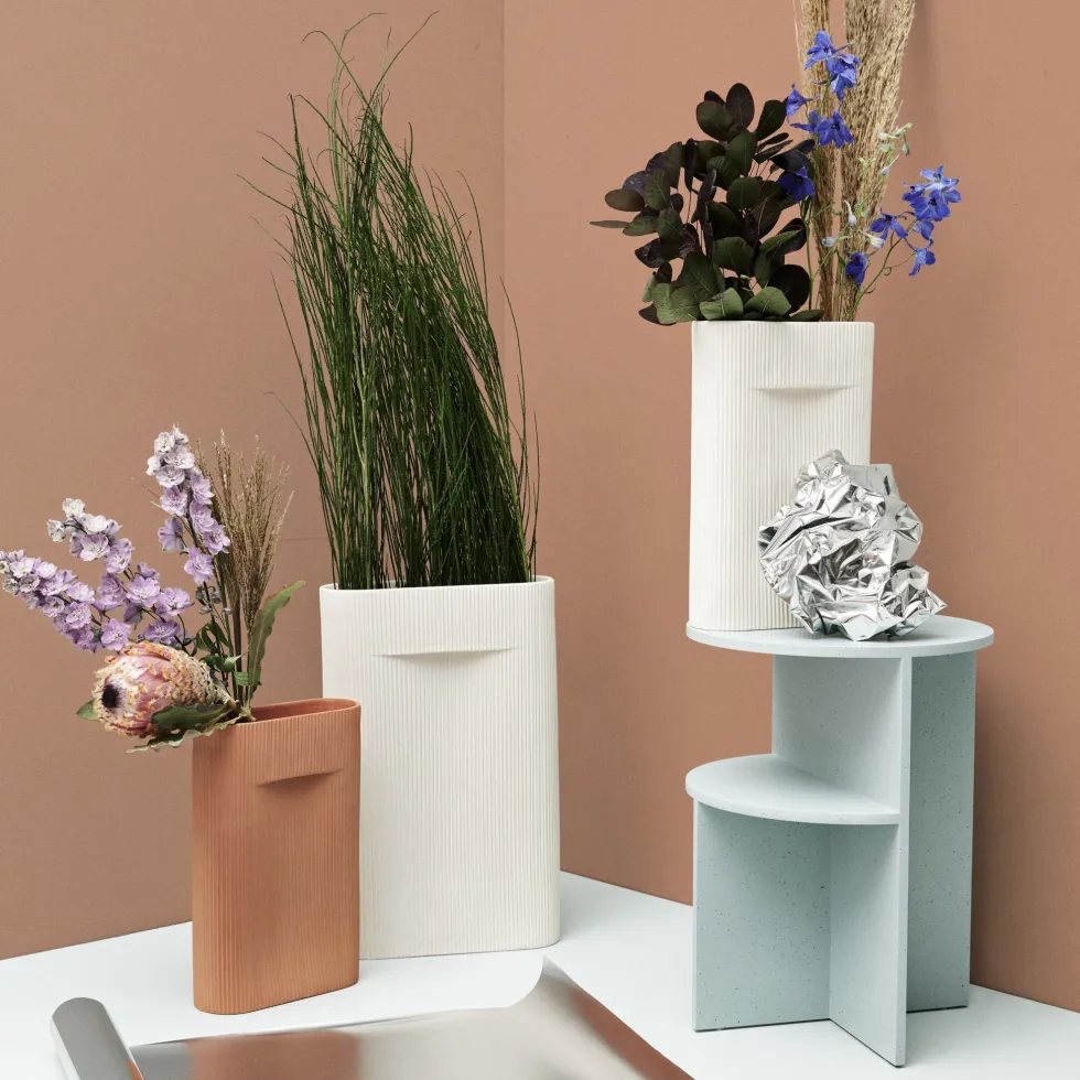 Vase terracotta 48,5 cm Ridge - Muuto