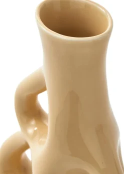 Vase à trois oreilles en grès beige 17x9x21cm - Pols Potten