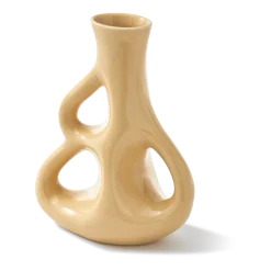 Vase à trois oreilles en grès beige 17x9x21cm - Pols Potten