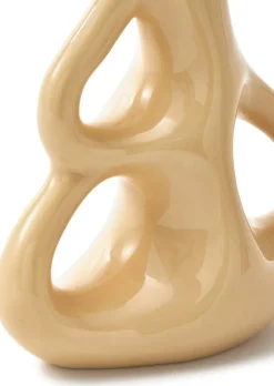 Vase à trois oreilles en grès beige 17x9x21cm - Pols Potten