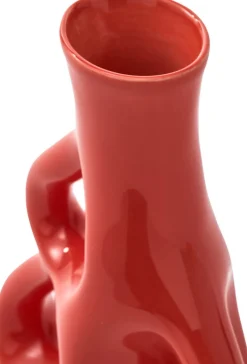 Vase à trois oreilles en grès rouge 17x9x21cm - pols potten