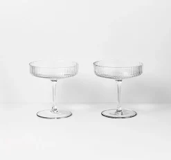 2 Verres à champagne Ripple - Ferm Living