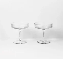 2 Verres à champagne Ripple - Ferm Living