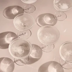 2 Verres à champagne Ripple - Ferm Living