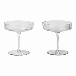 2 Verres à champagne Ripple - Ferm Living