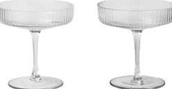2 Verres à champagne Ripple - Ferm Living