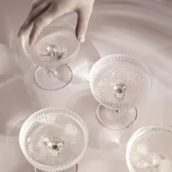 2 Verres à champagne Ripple - Ferm Living