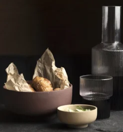 4 Verres à eau gris fumé 20cl Ripple - Ferm Living