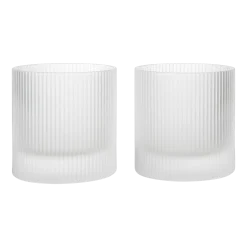 Verres en verre givré 8,5x9cm Ripple - Ferm living