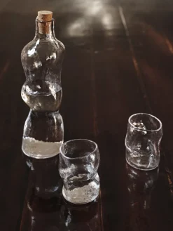 2 Verres en verre transparent 270ml Dimple - Ferm Living