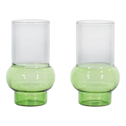 2 verres en verre vert 14cm Bump - Tom Dixon