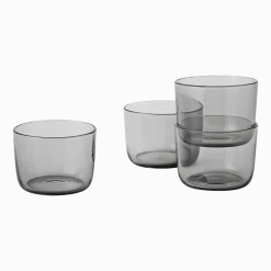 4 Verres gris transparent Low Corky - Muuto