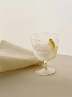 2 Verres à pied courbé transparent - HAY