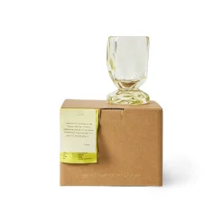 4 Verres à vin en verre jaune citrine 230ml Glasses - HKLIVING