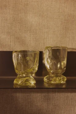 4 Verres à vin en verre jaune citrine 230ml Glasses - HKLIVING