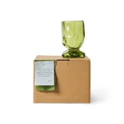 4 Verres à vin en verre vert émeraude 230ml Glasses - HKLIVING