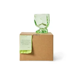 4 Verres à vin en verre vert péridot 230ml Glasses - HKLIVING