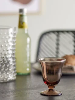 Verre à vin Florentine Verre recyclé brun - - - -. Bloomingville