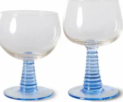 Verre à vin Swirl High blue - HKliving