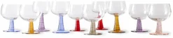 Verre à vin Swirl High Mixed Colours (Set Of 4) - HKLIVING